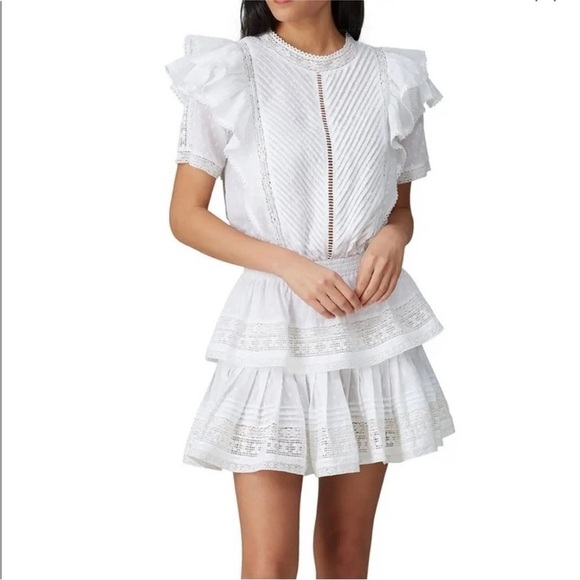 Maia Bergman Mery Dress white eyelet ruffles - Picture 2 of 12